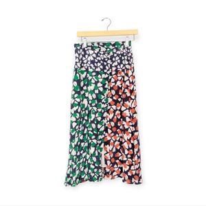 Emily Lovelock x RTR Multicolor Printed Denise Midi Skirt Size 4